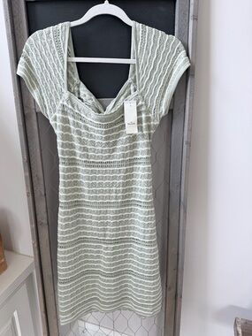 NWT Hollister Light Sage Knit Mini Dress Size L